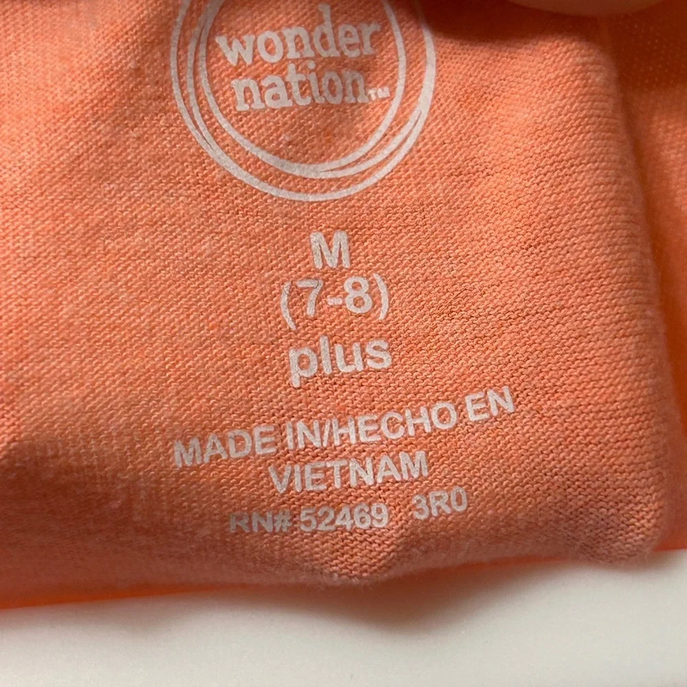 Wonder Nation Sleeveless Orange Dress size 7/8. Girls.
